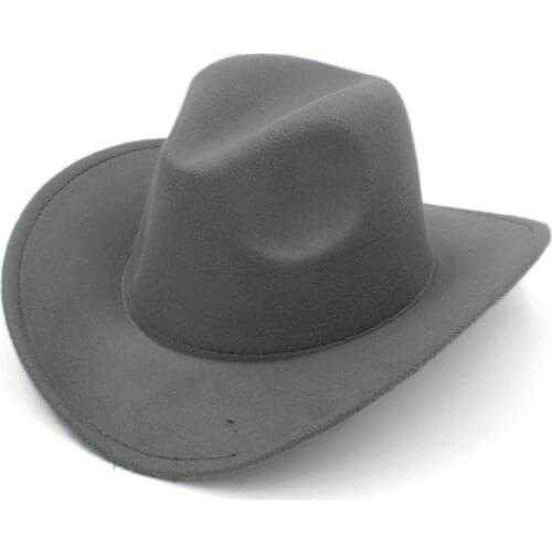 Fashion Winter Autumn Wool Men Women Felt Fedora Hat Western Cowboy Cowgirl Cap Jazz hat Sun Hat Toca Sombrero Cap 12