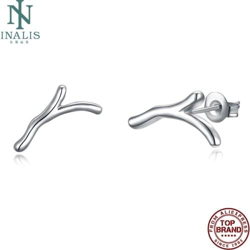 INALIS Trendy Stud Earrings For Women Personality Christmas Antlers Zinc Alloy Earring Fashion Jewelry Hot Selling Romantic Gift