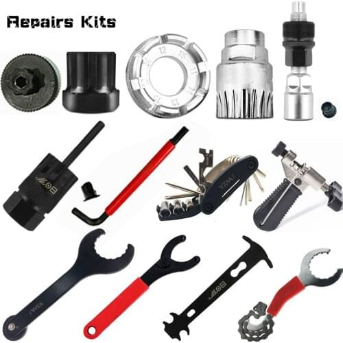 Bicycle Repair Tool Hex Spoke Cycling Screwdrivers Flywheel Socket Bottom Bracket Removing Chain Cutter Crank Removing Mutitool