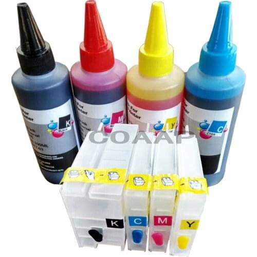 Refillable ink Cartridge for Compatible hp 950 951 Officejet Pro 8610 8620 Printer + 400ml Dye ink (with chip)
