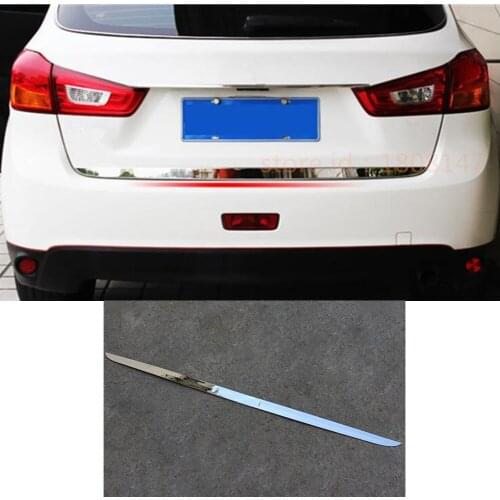 Car Cover Stainless Steel Trunk Detector Rear Door Bottom Tailgate Frame Plate Trim Lamp 1pcs For Mitsubishi ASX 2013 2014 2015