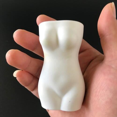 Small Girl Vase Flowerpot Molds DIY Chocolate Candle Candy Cake Decoration Accessories Resin Silicone Mould