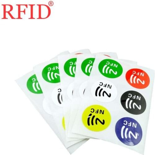 5Set 6Colors NFC Tags Stickers NTAG213 13.56MHz NFC Tags Sticker Universal Lable Ntag213 RFID Tag For All NFC Enabled Phones