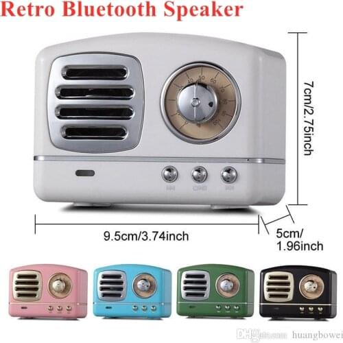 HM11 Mini Bluetooth Speakers Classic Retro Vintage V4.1 Wireless Radio Portable Speaker Stereo Deep Bass FM U disk TF Handsfree