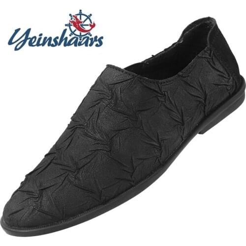 Mens Shoes Leather Loafers Personality Fashion Casual Shoes Flats Driving Shoes Lightweight Walking Shoes Soft Mocasines Hombre