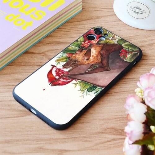 For iPhone Pomebatnate Print Soft Matt Apple iPhone Case 6 7 8 11 12 Plus Pro X XR XS MAX SE
