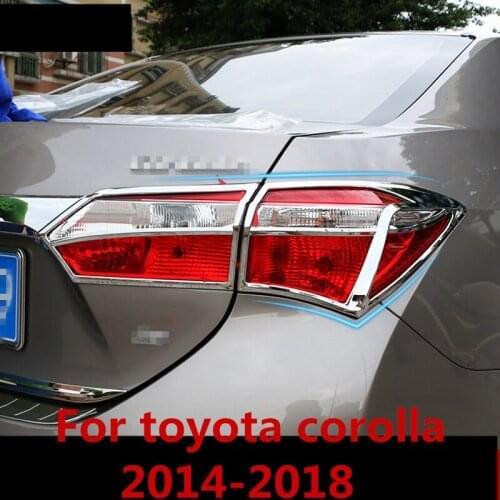 For toyota corolla 2014-2018 front fog lamp shield cover Front fog lamp trim car accessories car-styling ABS Chrome Accessories
