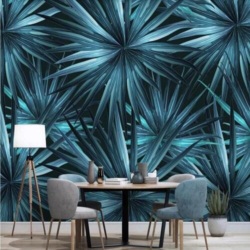 Milofi custom 3D wallpaper mural hand-painted tropical plants Nordic modern background wall living room bedroom decoration paint