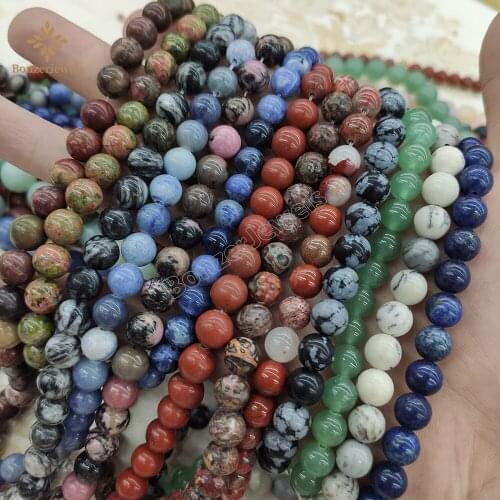 Natural Smooth Polished Sodalite Crystals 4-10mm Round Loose Agates Gem Stone Beads For Jewelry Diy Making Bracelets 15