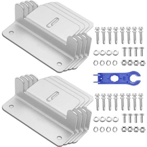 New 8Pcs Solar Panel Mounting Z Brackets with Nuts and Bolts for RV Camper Boat Wall and Other Off Gird Roof Installation