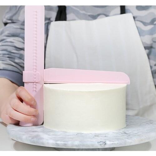 New Kitchen Tools Cake Scraper Spatula Practical Adjustable height Cakes Edge Side Smoother Cream Decorating DIY Baking Tools