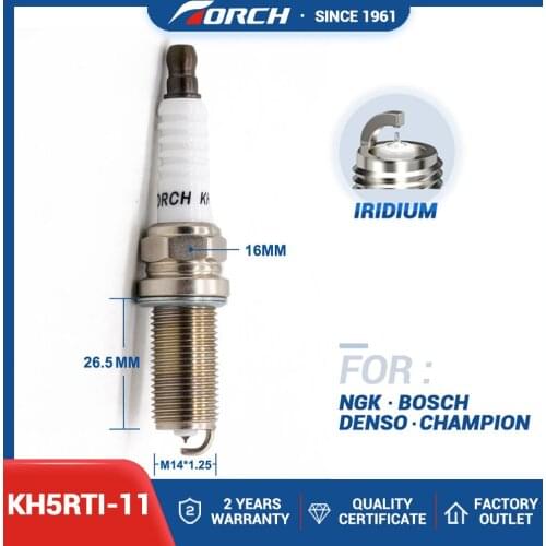 New Torch Spark Plug KH5RTI-11 Iridium Glow Plug Replacement For NGK LFR5AIX-11 Autolite XP5325 Champion 9006 Denso 5343 IKH16