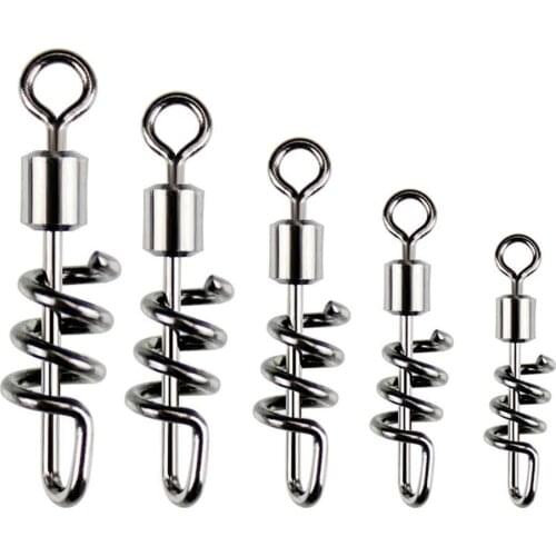 New 10pcs Fishing Connector Rolling Swivels with Snap 2#-10# For Fishhook Lure Tackle Carp Fishing Accessories Lure Connector