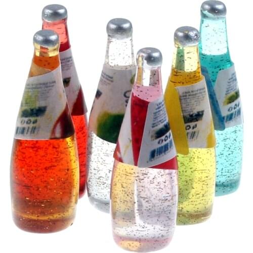 10Pcs Clear Glitter Resin Drink Bottle Decoration Crafts Flatback Cabochon Scrapbooking Fit Phone Embellishments Accessories