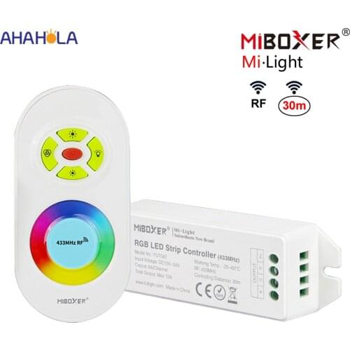 Miboxer 433Mhz RF Remote Led Controller for Cct Rgb Tape 12v 24v Mi Light Brightness Speed Controller Abs Milight Dimmer 12 v