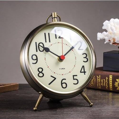 Geometric Nordic Luxury Table Clocks Metal Silent Living Room Table Clock Creative Relogio Parede Modern Design Clock QAB50TZ