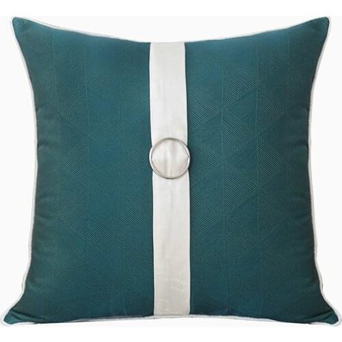 Modern Dark Green Cushion Cover Set Decorative Bedroom Sofa Car Pillow Cover Patchwork Throw Pillows 45x45cm