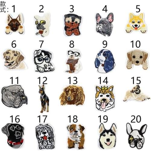 2pcs Iron on Patches for Clothing Little puppy Stickers on Clothes DIY Badges Heat Patches T-shirts Appliques Wholesale