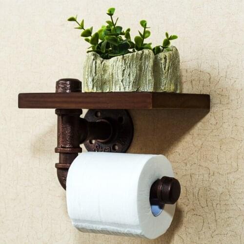 Toilet roll rack creative toilet paper towel rack mobile phone box bathroom wall hanging perforation-free household