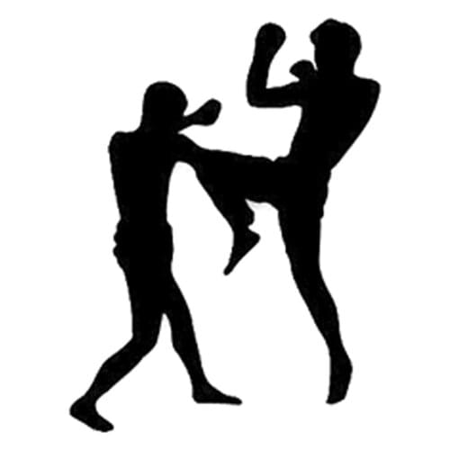11CM*14.5CM Fashion Boxing Vinyl Decal Martial Arts Sport Silhouette Car Sticker Decor Black/Silver S9-0551