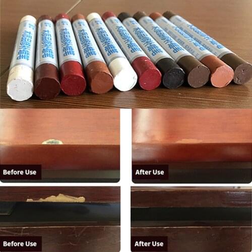 Wood Furniture Floor Repair Paint Wax Solid Wooden Refinishing Crayon Floor Furniture Scratch Fast Remover Repair Paint PenTool