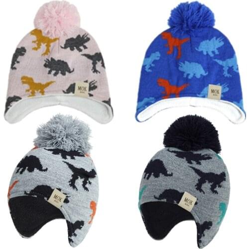 Winter Warm Baby Hat Infant Boys Girls Kids Autumn Windproof Cotton Hat Fleece Lined Cute Cartoon Earflap Warm Hat Baby Bonnet