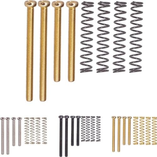 1 Set Iron Electric Bass Bridge Tailpiece Screws+Springs Adjusting Screws Musical Instrument Accessory