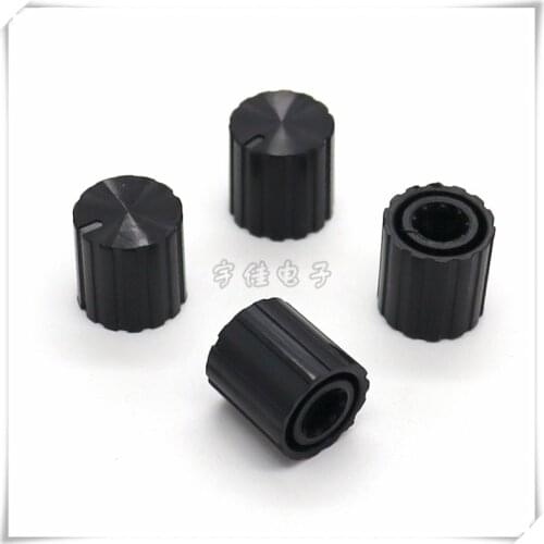 10 Piece 12*13MM plastic knob coding switch knob frequency converter potentiometer knob suitable for 6mm flower handle