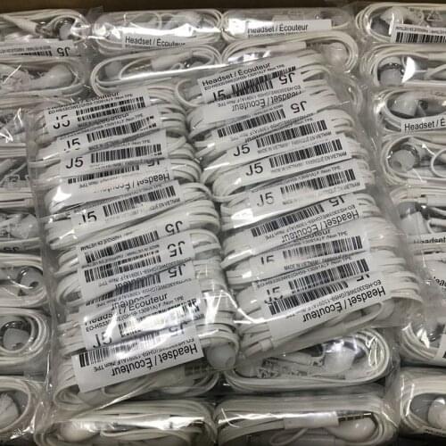 100 pieces/lot J5 Headset in-ear Bass Stereo Earphone with micro for Samsung Galaxy S3 S4 S5 S6 S7 S8 S9 Edge J3 J5 J7 MP3 /MP4