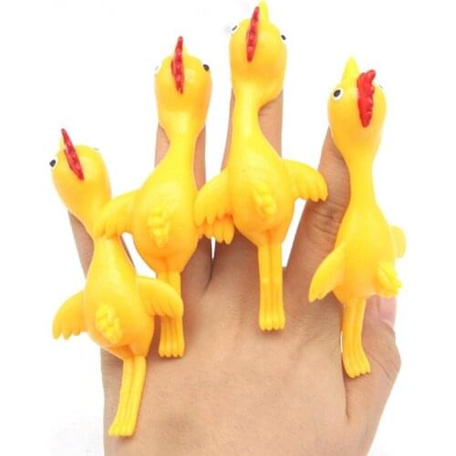 3Pcs/Set Catapult Launch Turkey Fun and Tricky Slingshot Chick Practice Chicken Elastic Flying Finger Birds Sticky Toys Random
