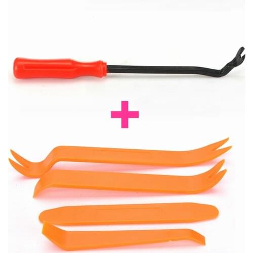 4pcs Remover Removal Puller Pry Tool Car Door Panel Trim Upholstery Retaining Clip Plier Tool Hand Tool Set