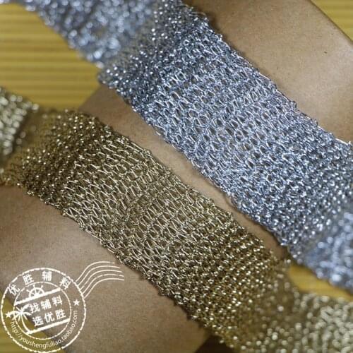 5Meters/lot Special Gold/ Silver Braided Lace Trim Lace Ribbon Accessory Decoration Handmade Material 3cm