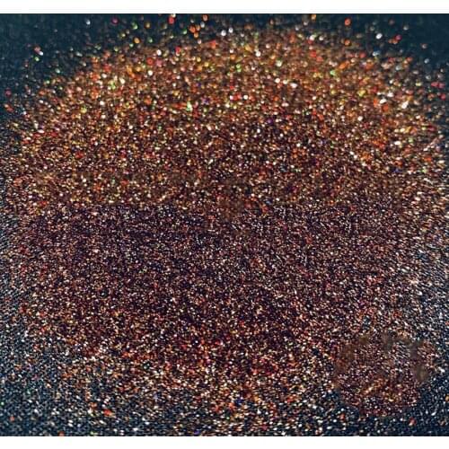 RYTU--50g/Bag 0.2mm Shiny Holographic Nail Glitter Powder Colorful Laser Coffee Dark Brown Glitter DIY UV Nail Art Dust Pigment