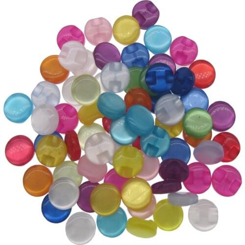 50Pcs 1/2 inch Mixed Transparent Resin buttons candy Eye cat buttons 13mm sewing child clothes accessory