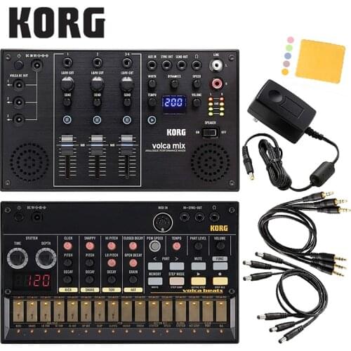 Korg Volca Beats Analogue Drum Machine Bundle with Korg Volca Mix and Polishing Cloth [Volca Beats+Volca Mix+Polishing Cloth]
