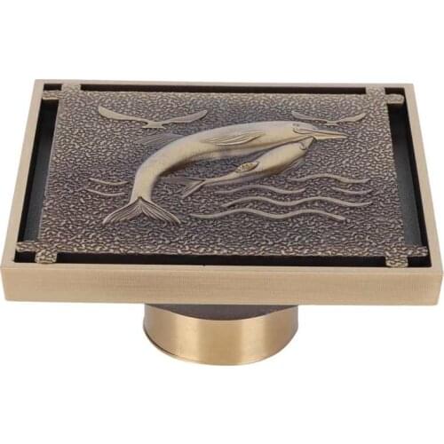 Antique Copper Waste Floor Drain Shower Bathroom Floor Drainer Cover for Home Hotel Bathroom Accessories