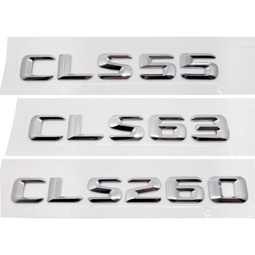Car Trunk 3D Metal Letters Logo Sticker For Mercedes Benz AMG CLS55 CLS63 CLS260 CLS350 CLS400 CLS500 CLS550 Silver Decal Emblem