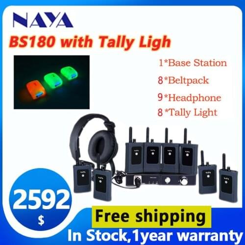 NAYA HDI-BS180 interkom bezprzewodowy System transmisji odległość 2000m pełny dupleks sygnał komunikacja Talkback