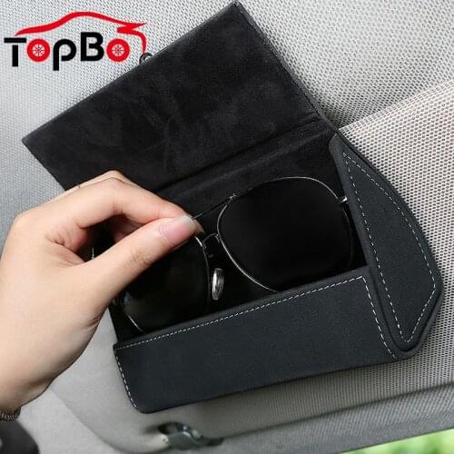Car Sun Visor Organizer Sunglasses Case Car Sun Glasses Holder Box Eyeglasses Storage Box Interior Accessories