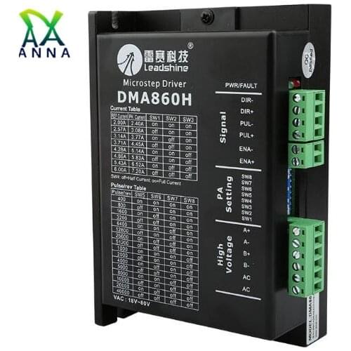 Leadshine Microstep Driver DMA860H Step Motor Driver 18V-80VDC 2.4A-7.2A for CNC Router for NEMA23/NEMA34 stepper motor