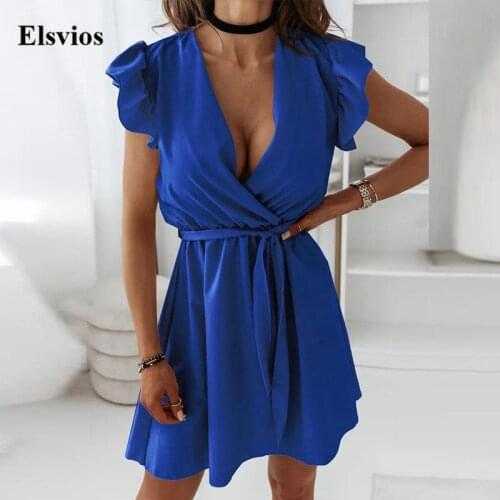 Летние платья с запахом ELSVIOS China At AliExpress