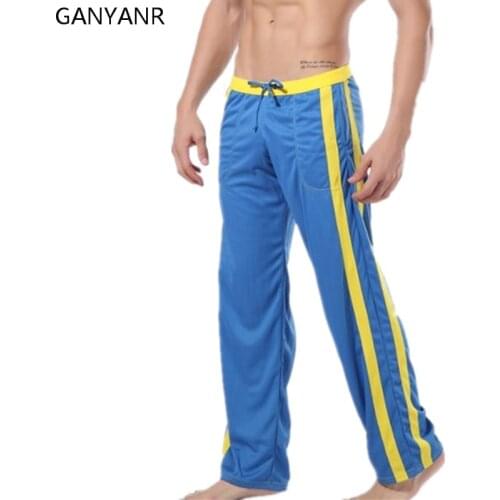 GANYANR Brand Running Pants Men Winter Fitness Crossfit Training Sports Jogger Long Trousers Athletic Loose Jogging Gym Training