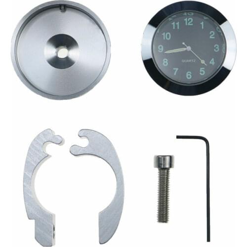 Chrome 7/8"-1" Motor Handlebar Clock for KAWASAKI Touring Cruiser Chopper VN