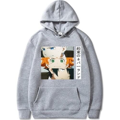 Anime Promised Neverland Emma Eyes Hoodies Men Women Streetwear Daily Casual Hooded Tops Harajuku New Sports Hoodie