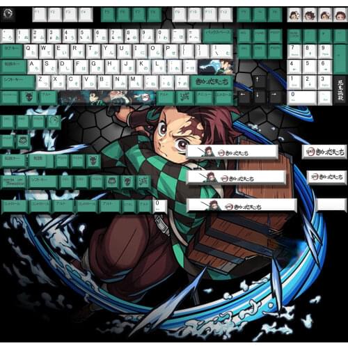 140 Key/set PBT Keycap Cute Anime Cherry Profile Mechanical Keyboards Keycaps Personality Design for Cherry MX Axis IKBC Keycaps