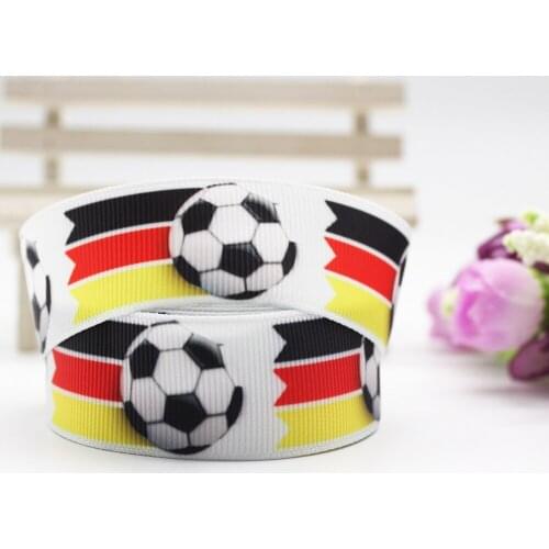 16-75mm Football Printed Grosgrain Ribbon Diy Handmade Wedding Party Decoration Hair Bow Accessories 10/25/50 Yards