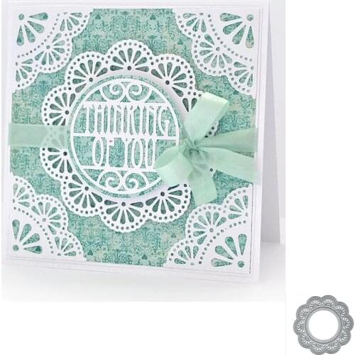Circle Lace Edge Metal Cutting Die Stencil Template for DIY Embossing Paper Photo Album Gift Cards Making Scrapbooking Dies
