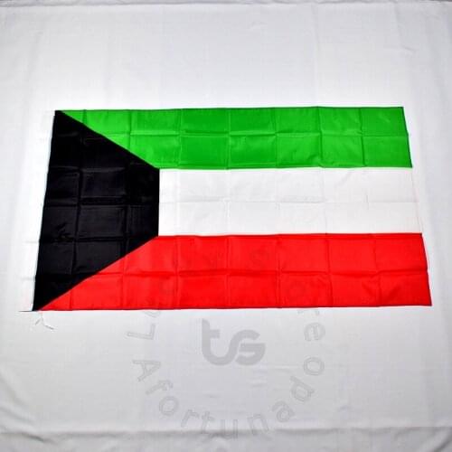 Kuwait 90*150cm flag Banner Hanging National flag Kuwait for meet,Parade,party.Hanging,decoration