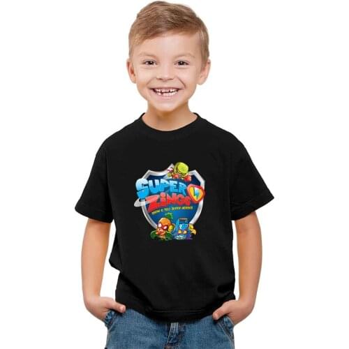 Boys Summer T Shirt Super Zings Series Game Boys Kids Short Sleeves Baby Girls Cotton Casual Clothes Superzings Children T-shirt