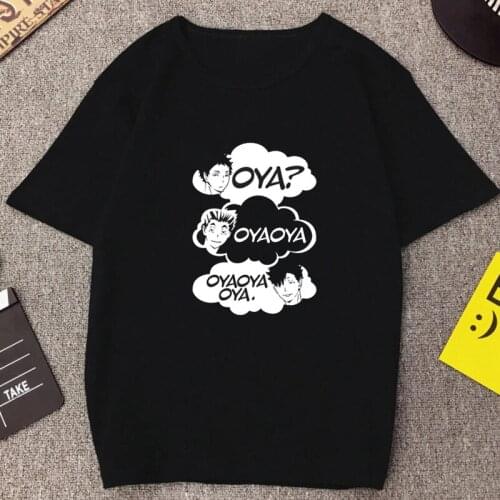 Manga Oya Oya Oya Haikyuu Men T Shirt Cool Shoyo Hinata Volleyball Graphic Printed Tops Male Cartoon Tee Fashion Anime Clothes